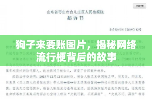 狗子来要账图片，揭秘网络流行梗背后的故事