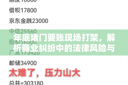年底堵门要账现场打架，解析商业纠纷中的法律风险与应对策略