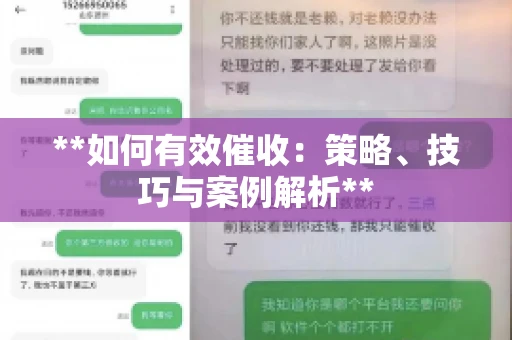 **如何有效催收：策略、技巧与案例解析**
