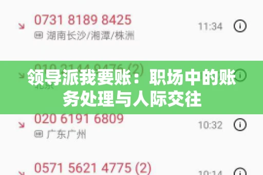 领导派我要账：职场中的账务处理与人际交往
