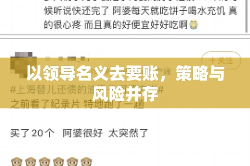以领导名义去要账,策略与风险并存 以领导名义去要账,策略与风险并存
