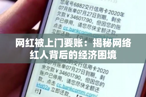 网红被上门要账：揭秘网络红人背后的经济困境